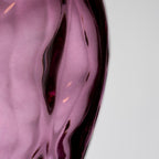 Samara Large Plum Glass Table Lamp With Silver Shade QN-SAMARA-TL-LRG-PLM