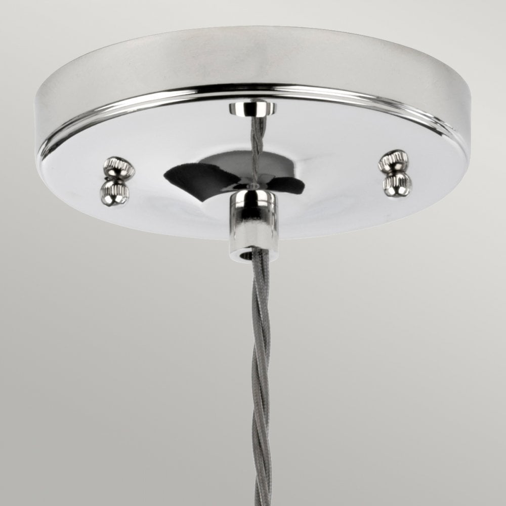 Tiber Elegant 1 Light Ceiling Pendant In Polished Nickel Finish TIBER-P-CLEAR