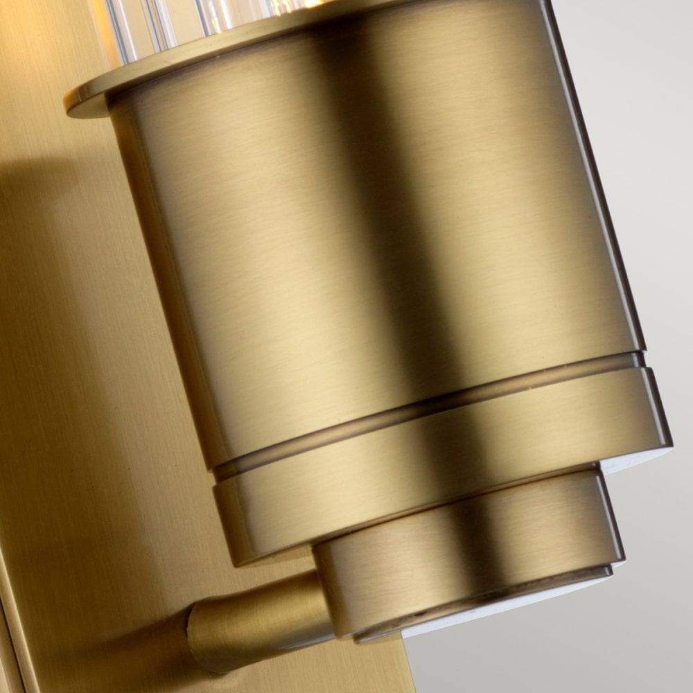 Wellington 1 Light Bathroom Wall Light In Aged Brass Finish QN-WELLINGTON1-AB