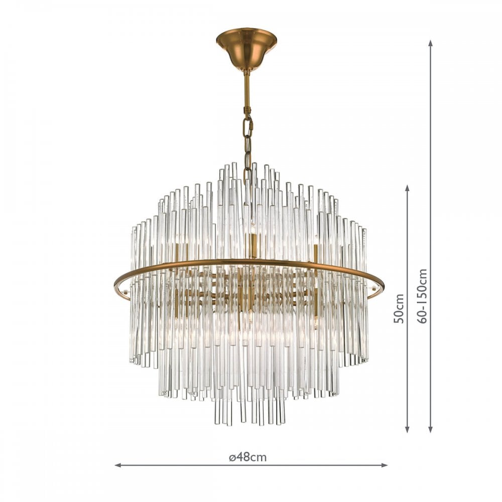 Lukas Stunning 13 Light Ceiling Pendant Light In Gold Finish LUK1735