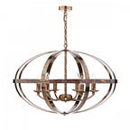 Symbol 6 Light Pendant Ceiling Light in Dappled Copper SYM0664