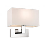 Raffles Wall Light In Chrome Finish With Cream Rectangle Shade 4939CHCR