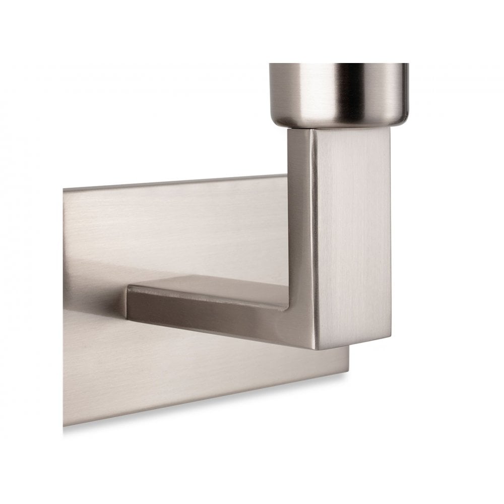 Raffles Wall Light In Brushed Steel Finish With Oyster Rectangle Shade 4939BSOY
