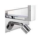 Webster 2 Light Switched Wall Light In Chrome Finish With Cream Shade 4938CH