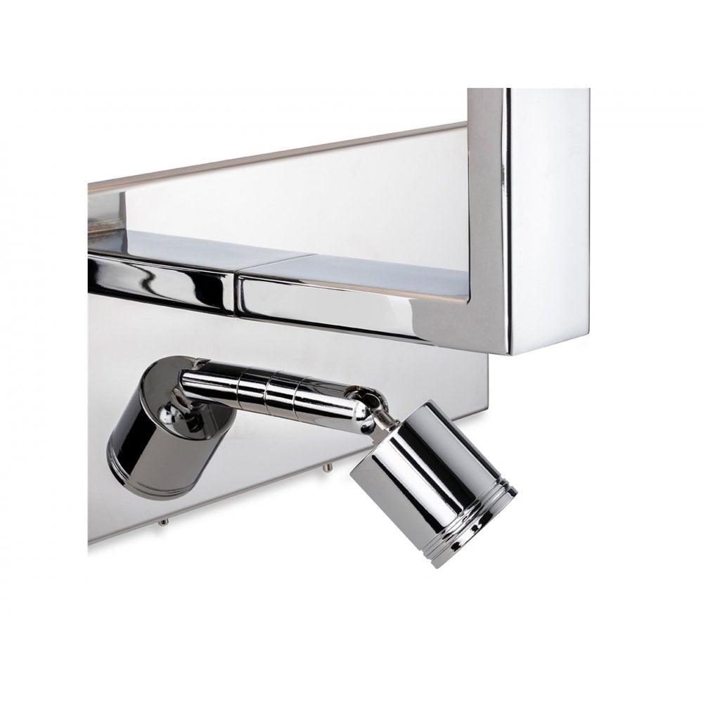Webster 2 Light Switched Wall Light In Chrome Finish With Cream Shade 4938CH