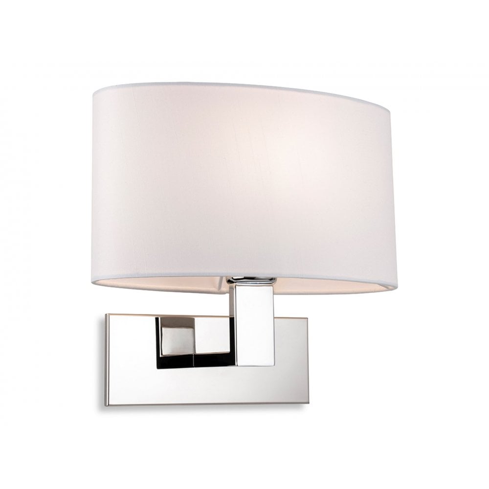 Webster Single Wall Light In Chrome Finish With Cream Shade 4937CH