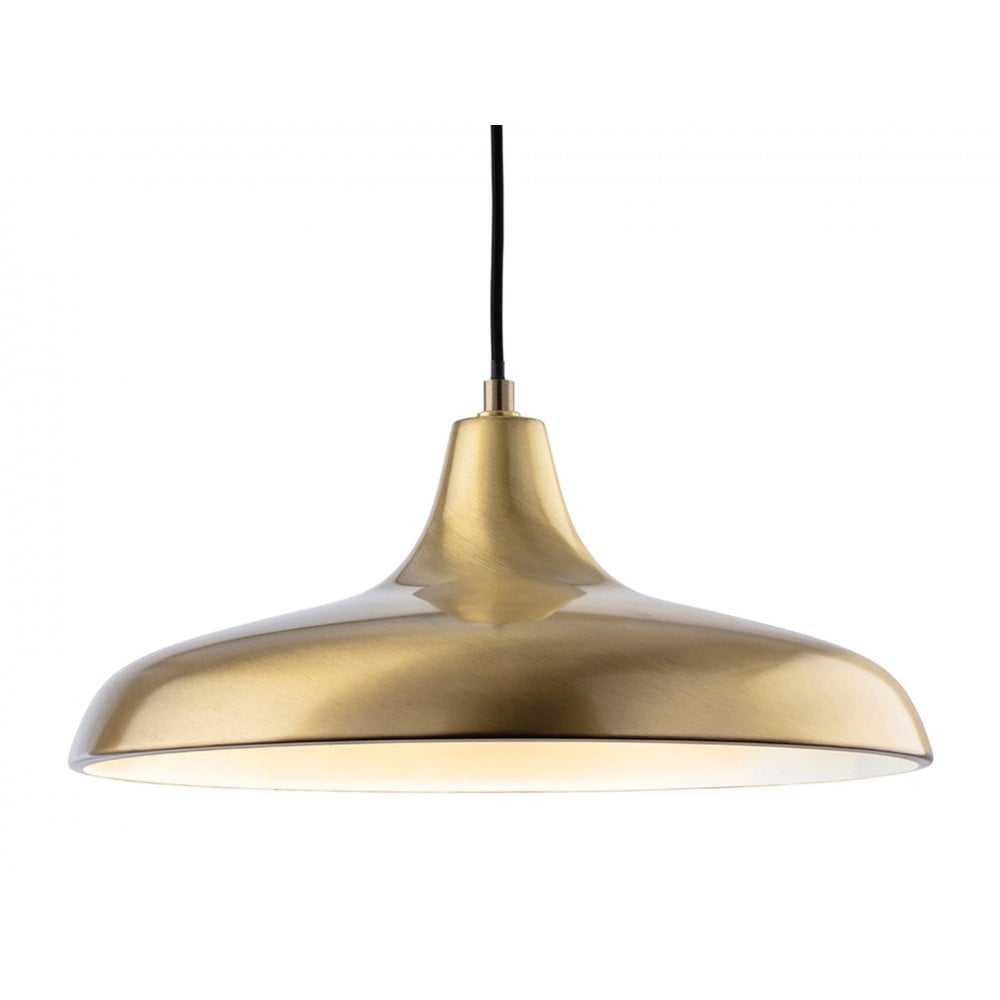 Curtis Single Ceiling Pendant Light In Antique Brass Finish 4854AB