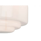 Art Deco 1 Light Ceiling Pendant Light In Chrome With Opal Glass 2939CH
