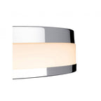 Contemporary Marnie LED Medium Flush Ceiling Light In Chrome Finish With Opal Glass IP44 2937CH
