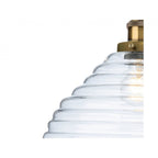 Orla Retro Ceiling Pendant Light In Antique Brass With Clear Glass 2931AB