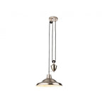 Suffolk Classic Rise And Fall Ceiling Pendant Light In Brushed Steel Finish 2928BS