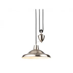Suffolk Classic Rise And Fall Ceiling Pendant Light In Brushed Steel Finish 2928BS