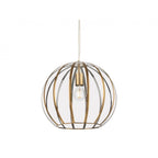 Lincoln Round Ceiling Pendant Light In Antique Brass With Clear Glass Panels 2915AB
