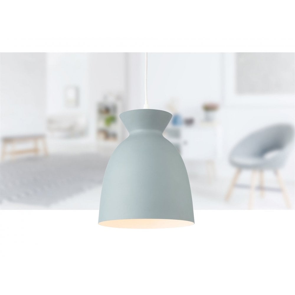Maisie Compact Ceiling Pendant Light In Grey Finish 2910GR