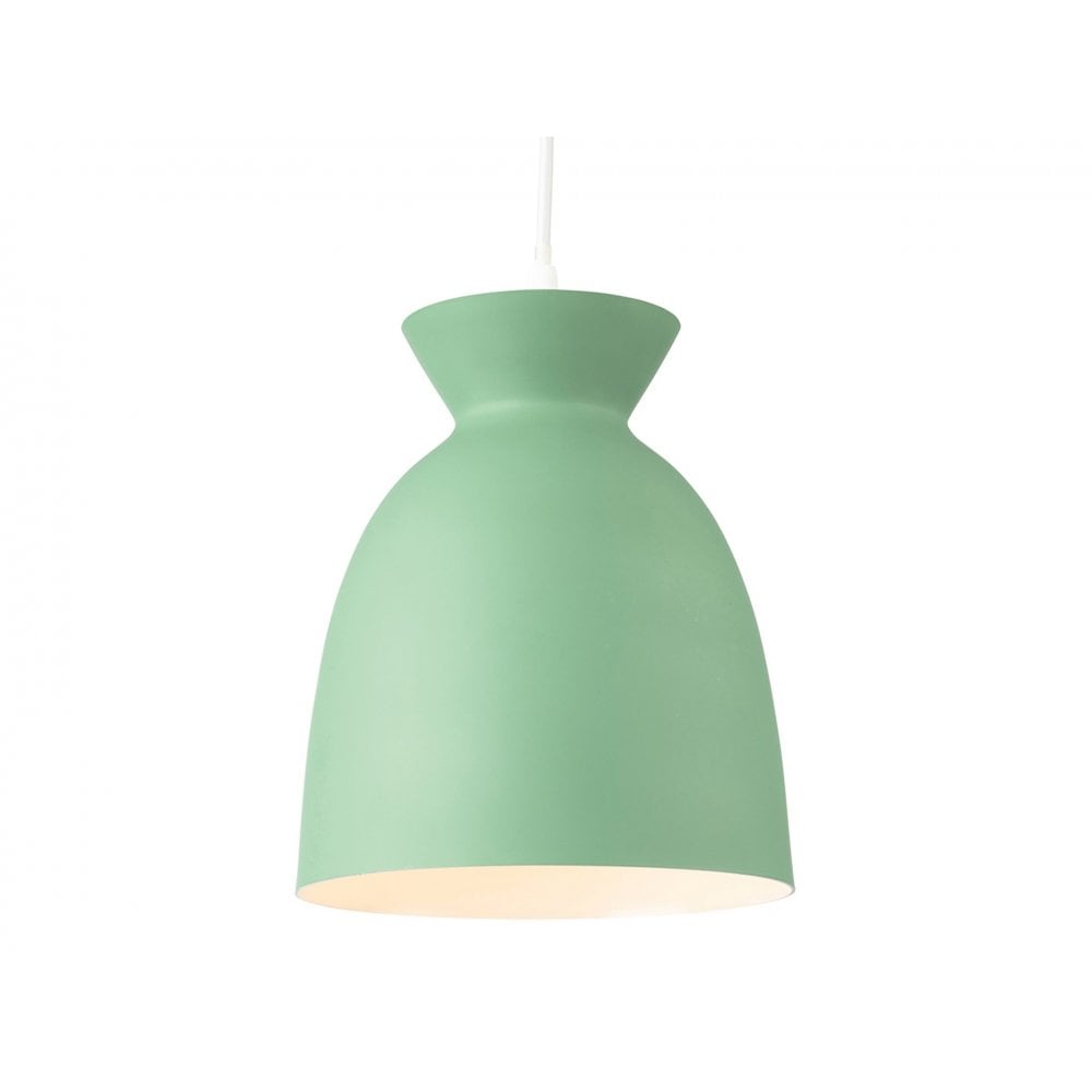 Maisie Compact Ceiling Pendant Light In Green Finish 2910GN