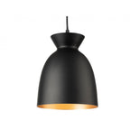 Maisie Compact Ceiling Pendant Light In Black and Gold Finish 2910BK