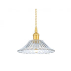 Wiltshire Medium Ceiling Pendant Light In Satin Gold With Clear Decorative Glass 2907GO