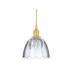 Wiltshire Small Ceiling Pendant Light In Satin Gold With Clear Decorative Glass 2906GO