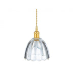 Wiltshire Small Ceiling Pendant Light In Satin Gold With Clear Decorative Glass 2906GO