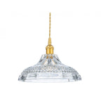 Wiltshire Large Ceiling Pendant Light In Satin Gold With Clear Decorative Glass 2905GO