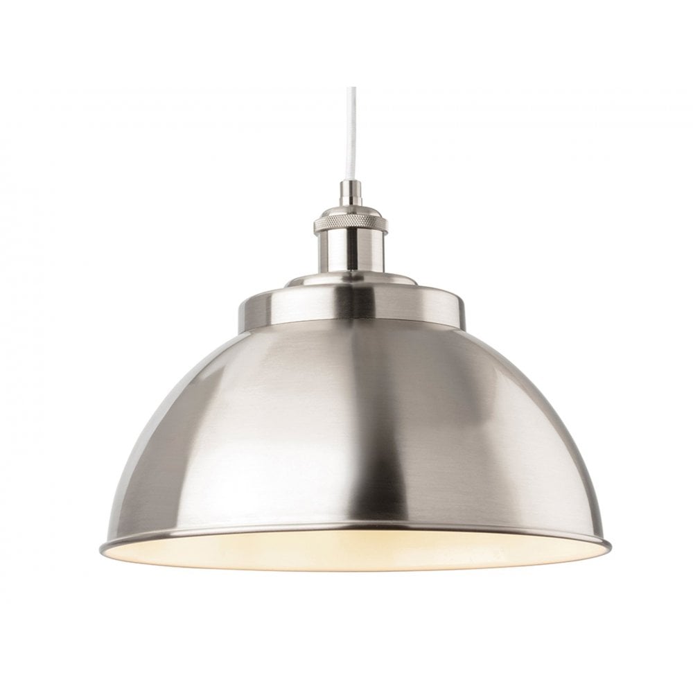 Genoa Contemporary Ceiling Pendant Light In Brushed Steel Finish 2897BS