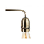 Leon Retro 5 Light Flush Ceiling Light In Antique Brass Finish 2884AB