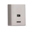 Cliffton Flexible LED Reading Wall Light In Brushed Steel Finish With USB Port 2895BS