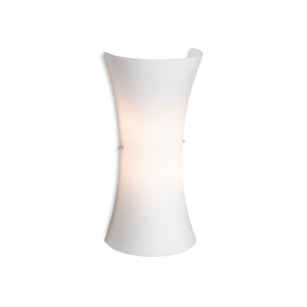 Forum Elegant Opal Glass Wall Light With Chrome Details 2881CH