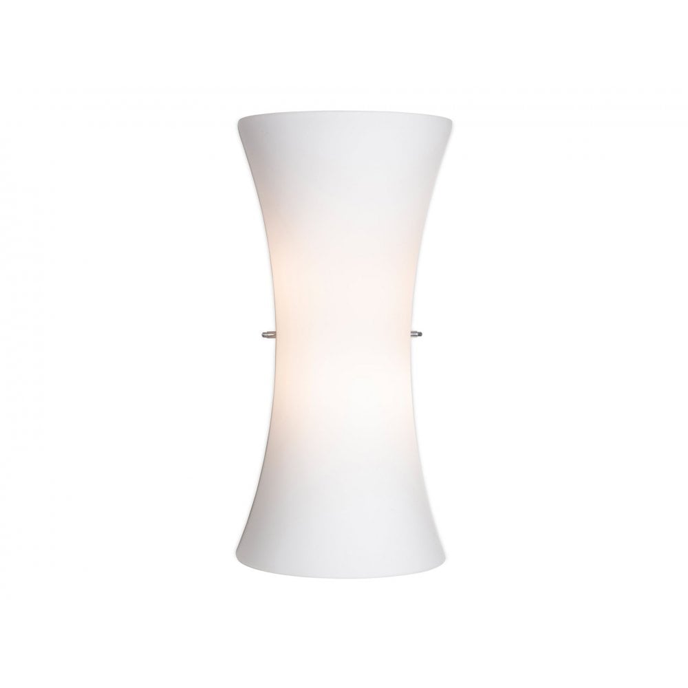 Forum Elegant Opal Glass Wall Light With Chrome Details 2881CH
