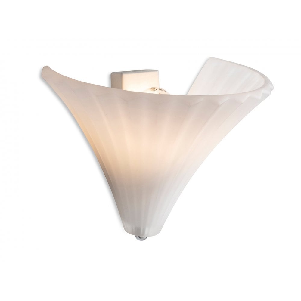 Forum Elegant Opal Glass Wall Light With Chrome Details 2862CH