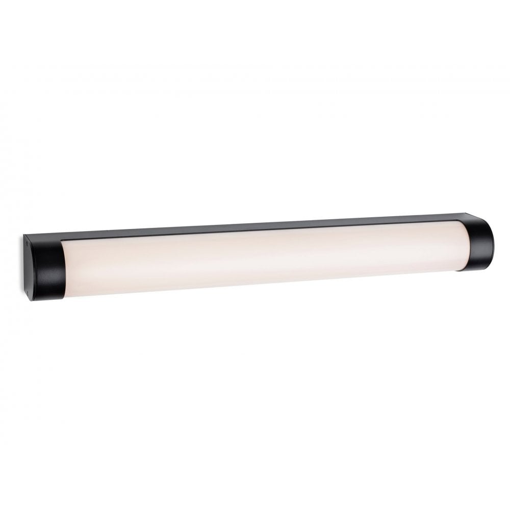 Lima Bathroom LED Wall Light In Black Finish With Opal Diffuser IP44 60 cm 2876BK