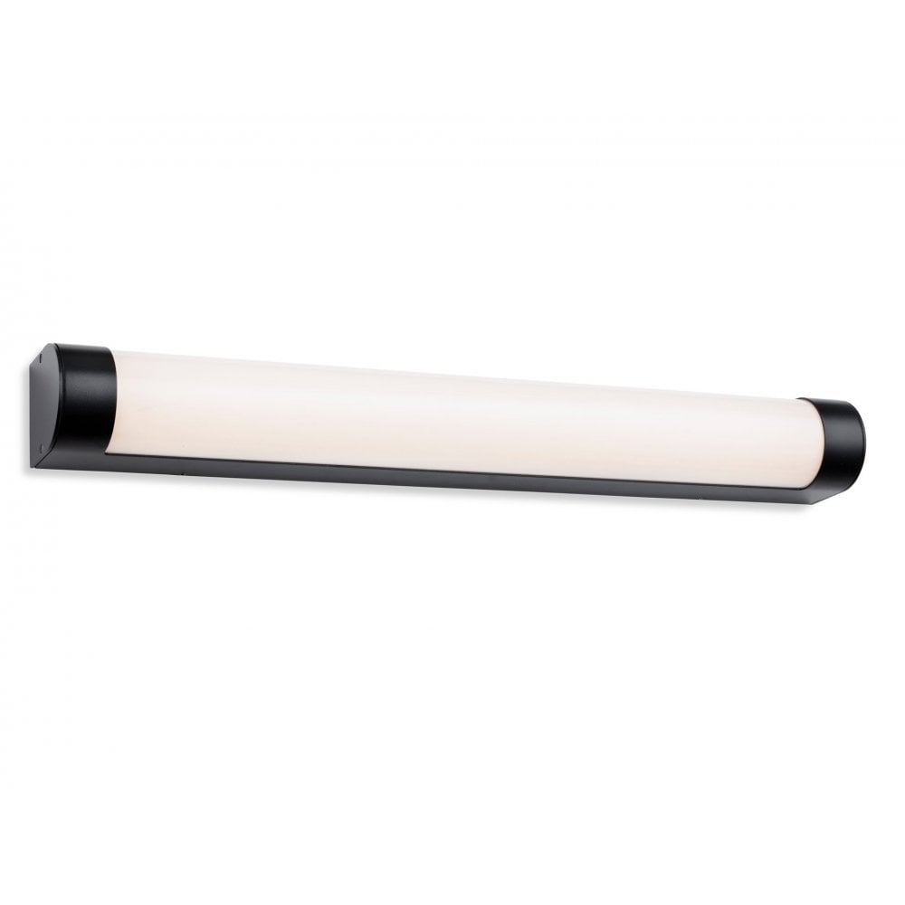Lima Bathroom LED Wall Light In Black Finish With Opal Diffuser IP44 60 cm 2876BK