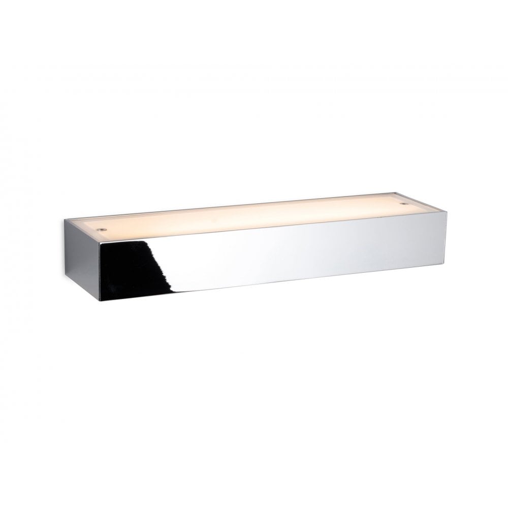 Zulu Square Edge LED Wall Light In Chrome Finish IP44 30 cm 2865CH