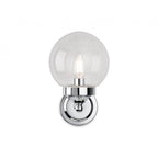 Oscar Contemporary Wall Light In Chrome Finish With Clear Glass IP44 2873CH