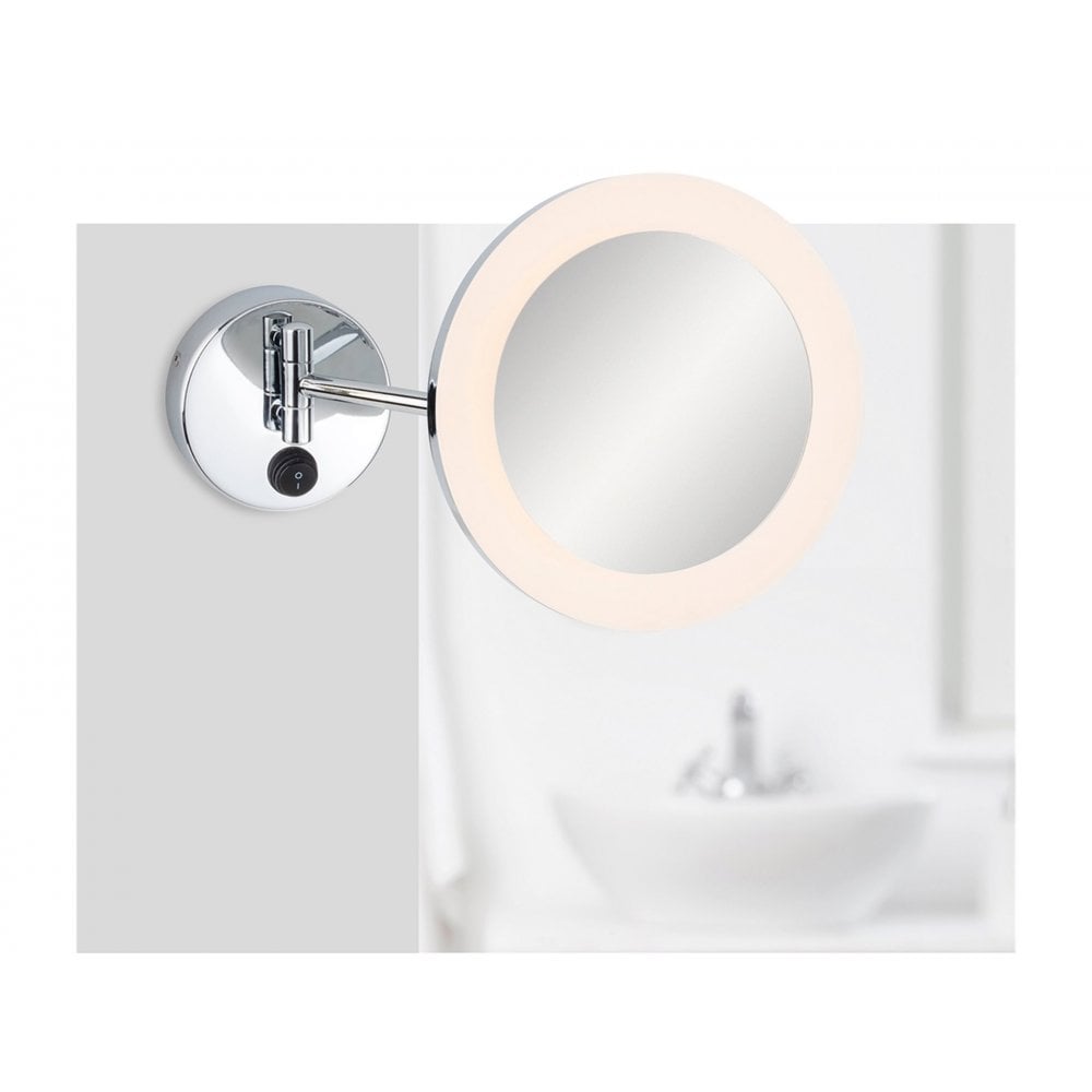 Lilly LED Magnifying Mirror Wall Light In Chrome Finish IP44 2864CH