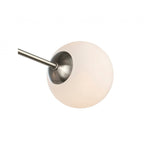 Montana Modern 3 Light Ceiling Pendant Light In Brushed Steel With Opal Glass Shade 2888BS