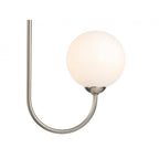 Lyndon Elegant 5 Light Flush Ceiling Light In Brushed Steel With Opal Glass 2887BS