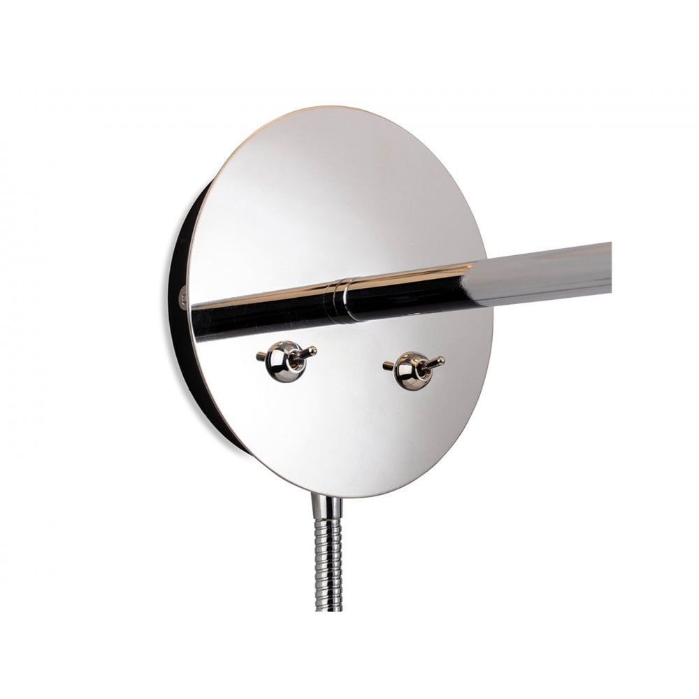 Seymour Contemporary 2 Light Wall Light In Chrome Finish With Cream Shade 2880CH