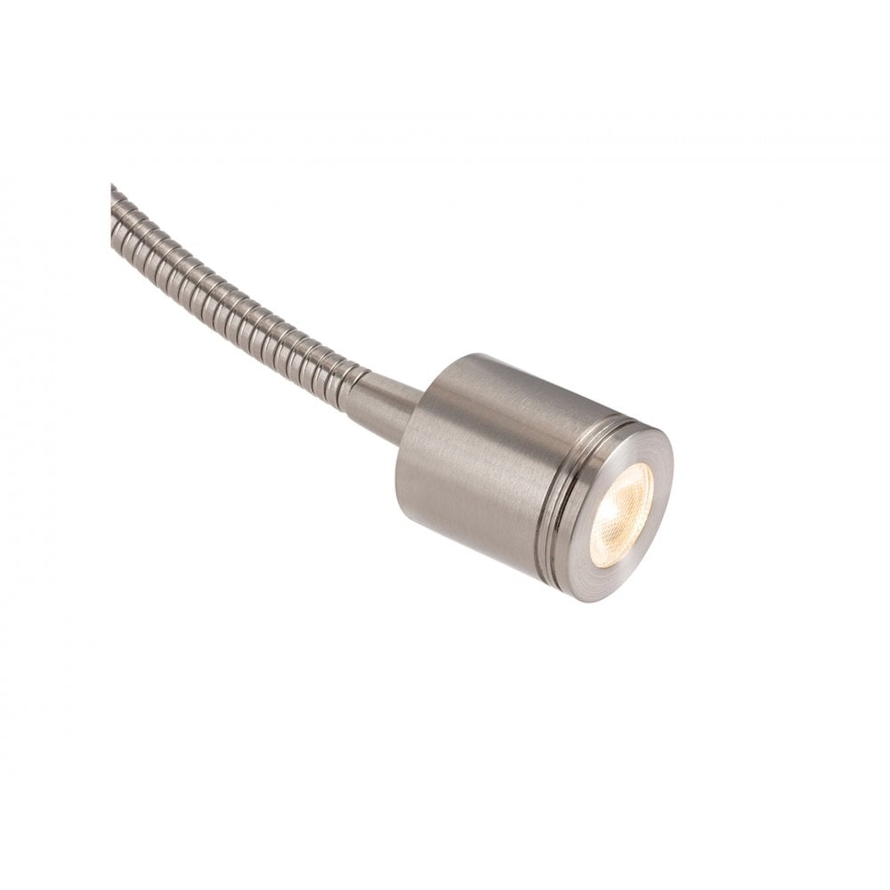 Seymour Contemporary 2 Light Wall Light In Brushed Steel Finish With Cream Shade 2880BS