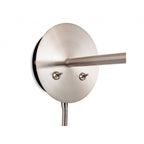 Seymour Contemporary 2 Light Wall Light In Brushed Steel Finish With Cream Shade 2880BS