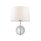 Seymour Contemporary Wall Light In Chrome Finish With Cream Shade 2879CH