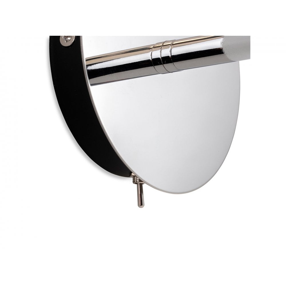 Seymour Contemporary Wall Light In Chrome Finish With Cream Shade 2879CH