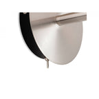 Seymour Contemporary Wall Light In Brushed Steel Finish With Cream Shade 2879BS