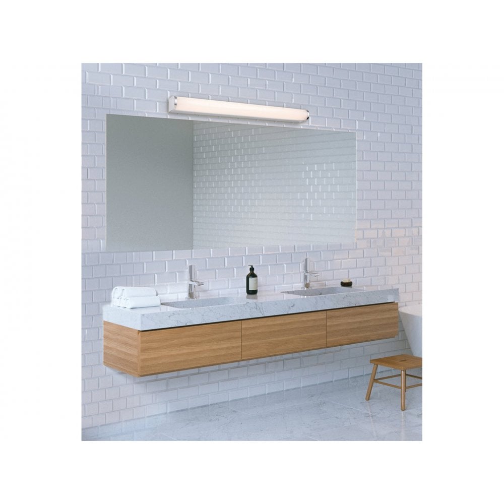 Bravo Sleek LED Wall Light In Chrome Finish With Opal Diffuser IP44 60 cm  2868CH