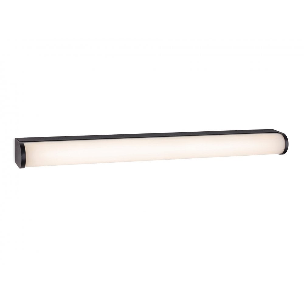 Bravo Sleek LED Wall Light In Black Finish With Opal Diffuser IP44 60 cm 2868BK