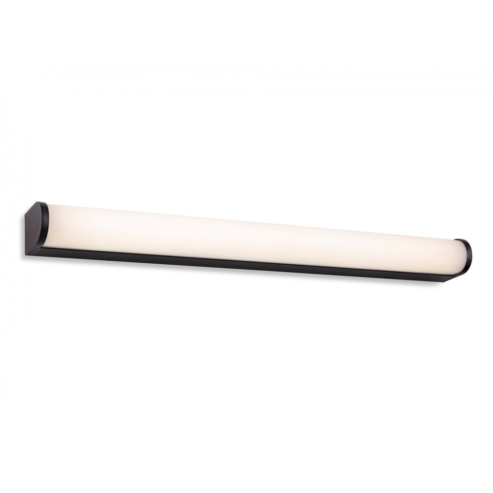 Bravo Sleek LED Wall Light In Black Finish With Opal Diffuser IP44 60 cm 2868BK