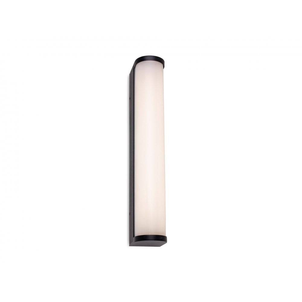 Bravo Sleek LED Wall Light In Black Finish With Opal Diffuser IP44 30 cm 2867BK