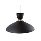 Ellis Spun Ceiling Pendant Light In Black And Matt Gold Finish 2851BK