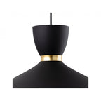 Ellis Spun Ceiling Pendant Light In Black And Matt Gold Finish 2851BK