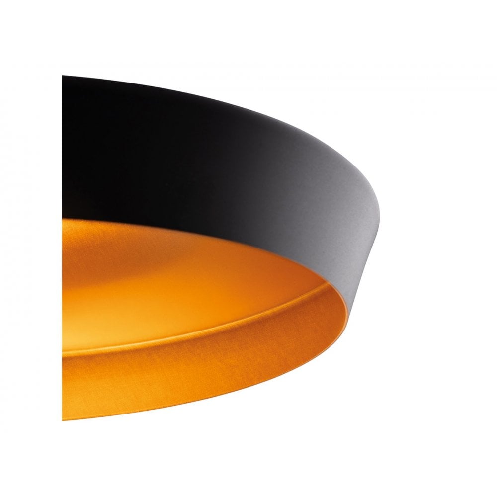 Leo Spun Ceiling Pendant Light In Black And Gold Finish 2850BK